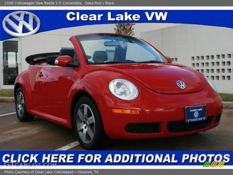 Salsa Red / Black 2006 Volkswagen New Beetle 2.5 Convertible