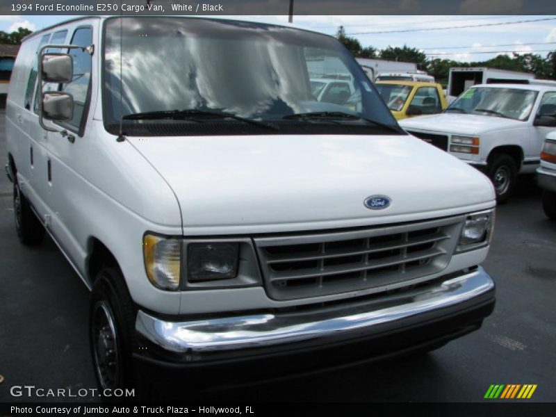 White / Black 1994 Ford Econoline E250 Cargo Van