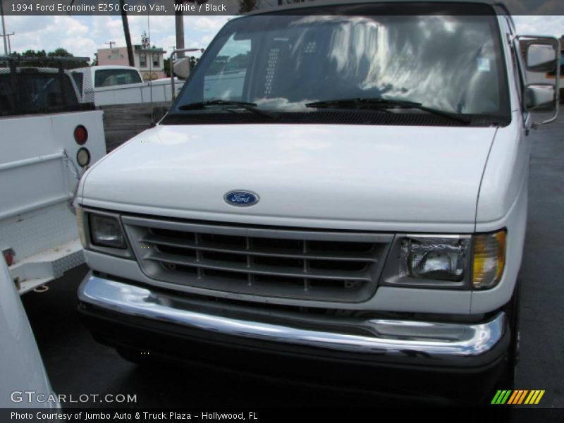 White / Black 1994 Ford Econoline E250 Cargo Van