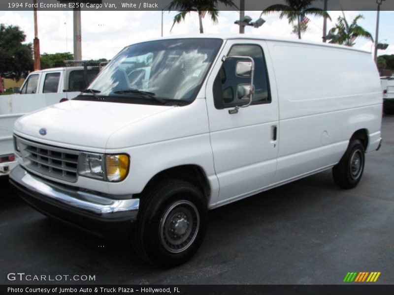 White / Black 1994 Ford Econoline E250 Cargo Van