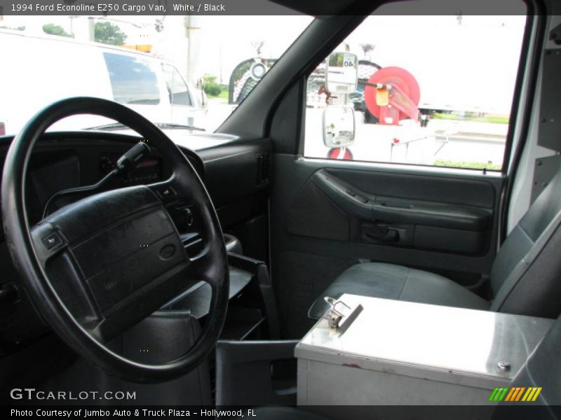 White / Black 1994 Ford Econoline E250 Cargo Van