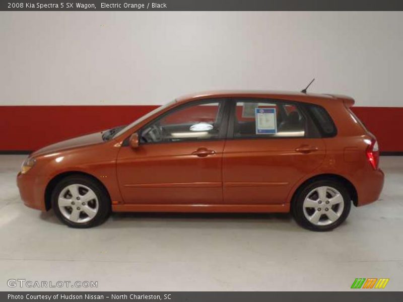 Electric Orange / Black 2008 Kia Spectra 5 SX Wagon