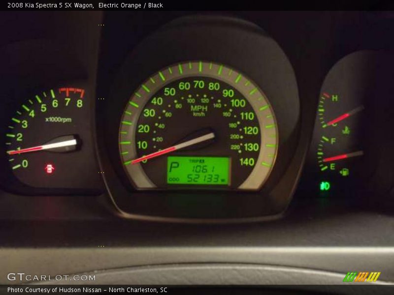Electric Orange / Black 2008 Kia Spectra 5 SX Wagon