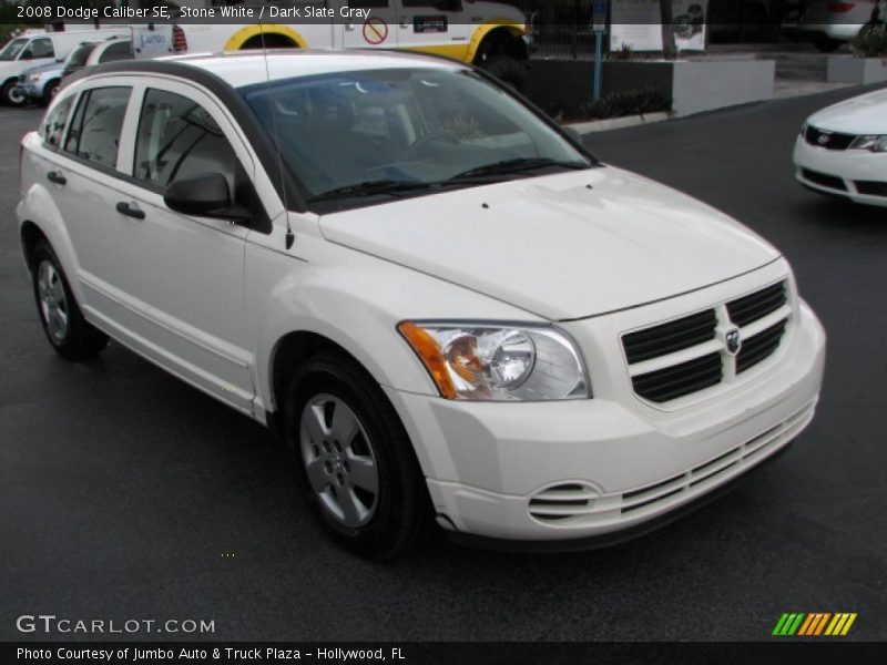Stone White / Dark Slate Gray 2008 Dodge Caliber SE