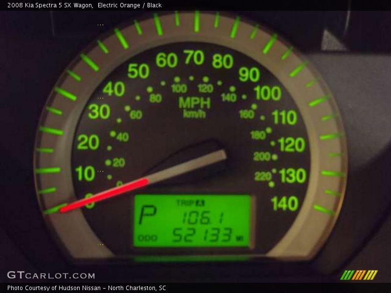 Electric Orange / Black 2008 Kia Spectra 5 SX Wagon