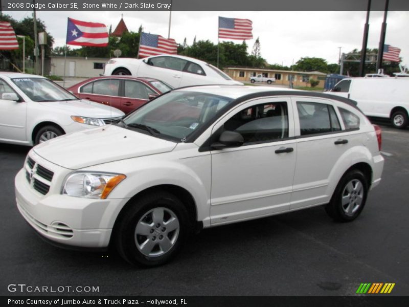 Stone White / Dark Slate Gray 2008 Dodge Caliber SE