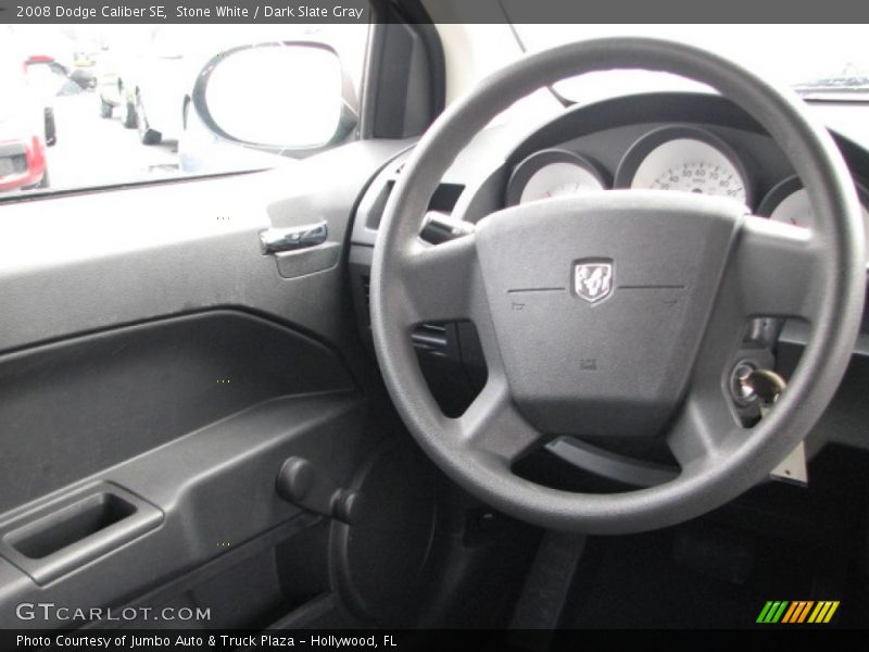 Stone White / Dark Slate Gray 2008 Dodge Caliber SE
