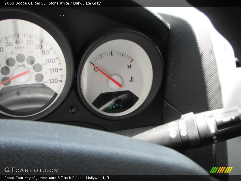 Stone White / Dark Slate Gray 2008 Dodge Caliber SE