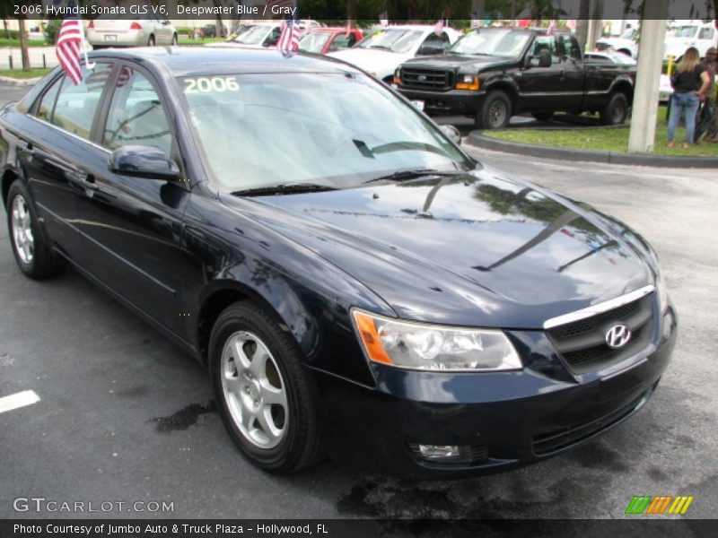 Deepwater Blue / Gray 2006 Hyundai Sonata GLS V6