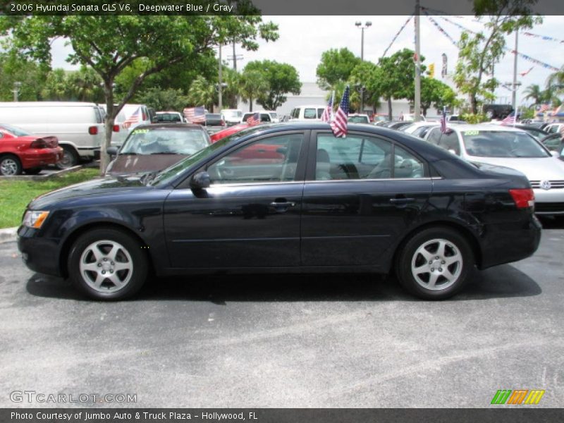 Deepwater Blue / Gray 2006 Hyundai Sonata GLS V6