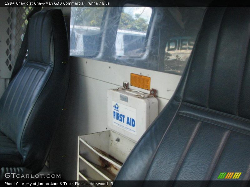 White / Blue 1994 Chevrolet Chevy Van G30 Commercial