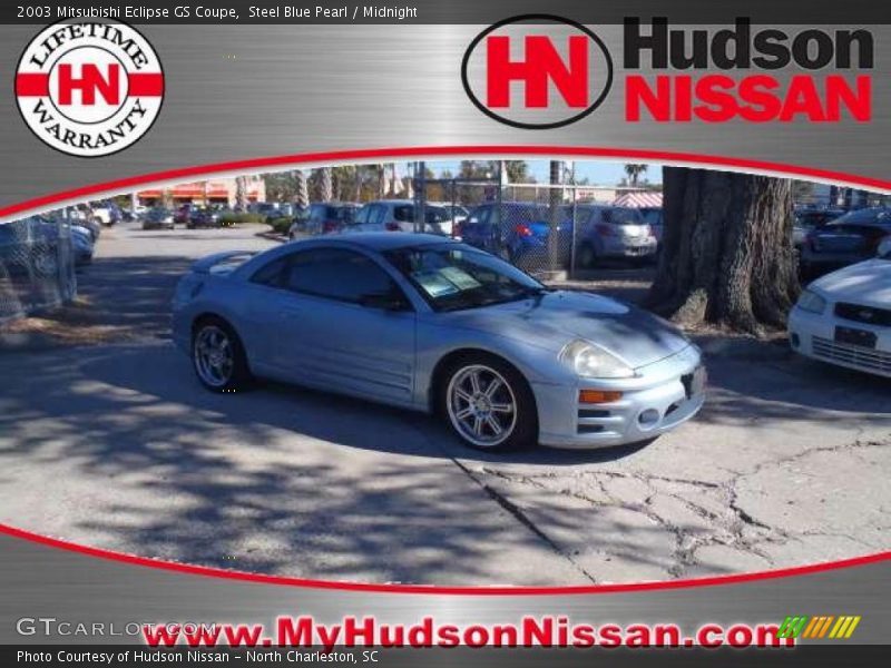 Steel Blue Pearl / Midnight 2003 Mitsubishi Eclipse GS Coupe