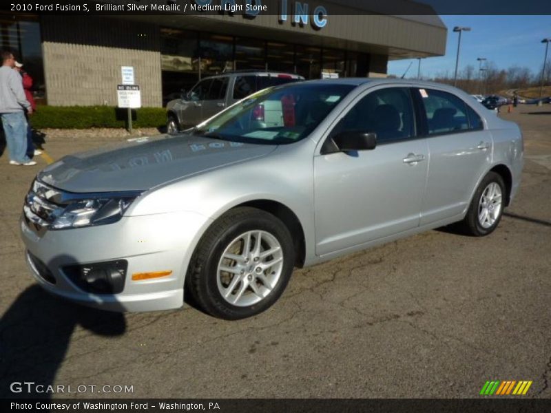 Brilliant Silver Metallic / Medium Light Stone 2010 Ford Fusion S