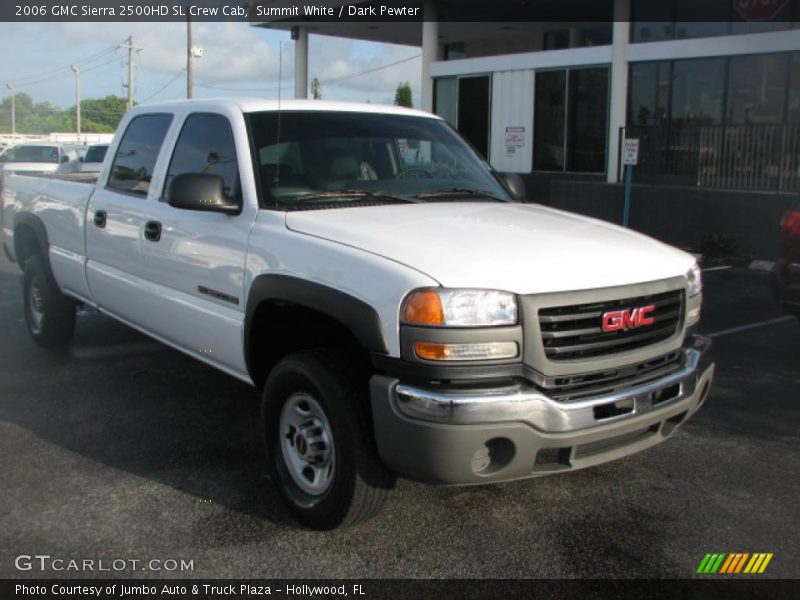 Summit White / Dark Pewter 2006 GMC Sierra 2500HD SL Crew Cab