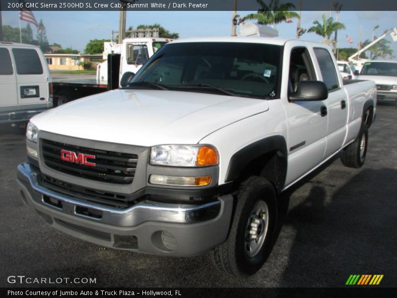 Summit White / Dark Pewter 2006 GMC Sierra 2500HD SL Crew Cab