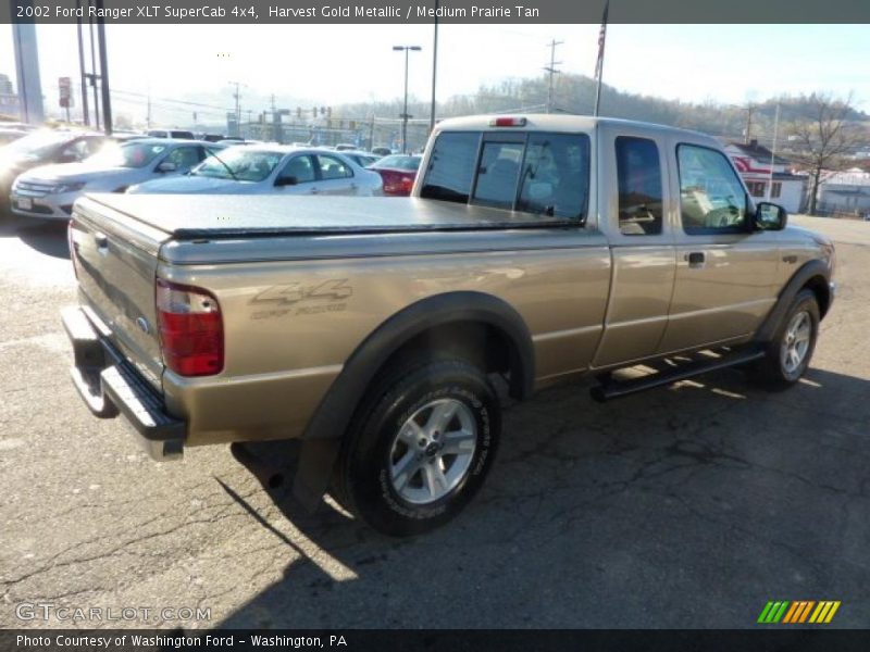 Harvest Gold Metallic / Medium Prairie Tan 2002 Ford Ranger XLT SuperCab 4x4