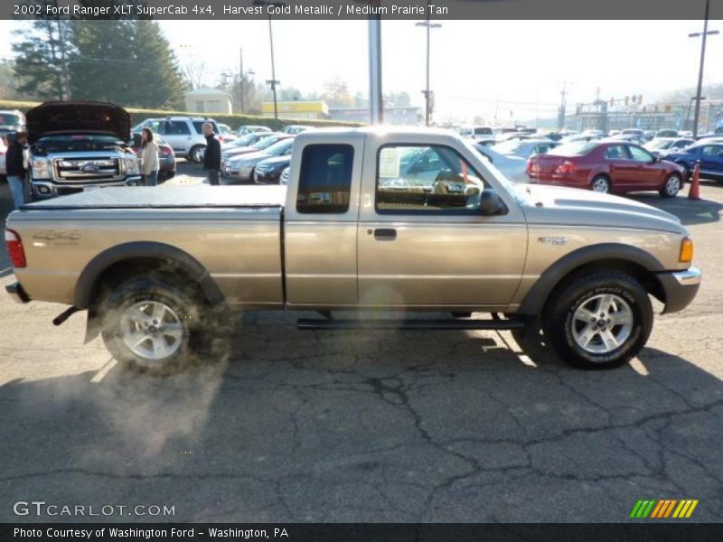Harvest Gold Metallic / Medium Prairie Tan 2002 Ford Ranger XLT SuperCab 4x4