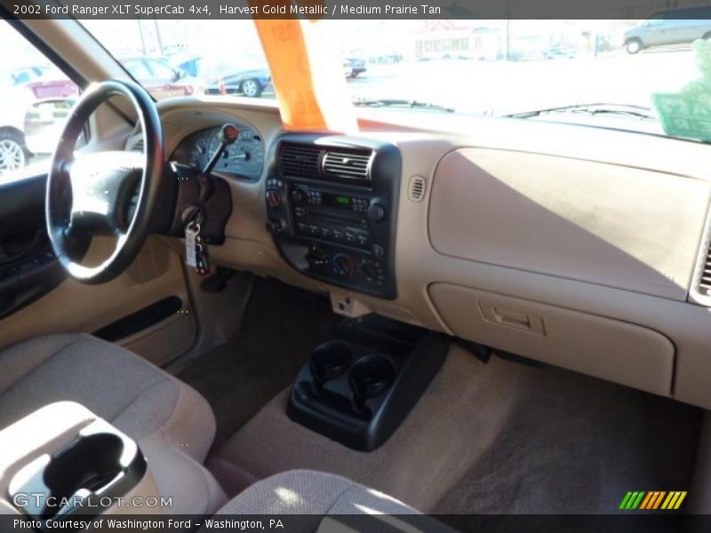 Harvest Gold Metallic / Medium Prairie Tan 2002 Ford Ranger XLT SuperCab 4x4