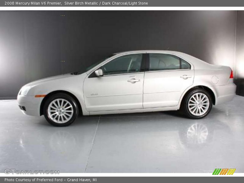 Silver Birch Metallic / Dark Charcoal/Light Stone 2008 Mercury Milan V6 Premier