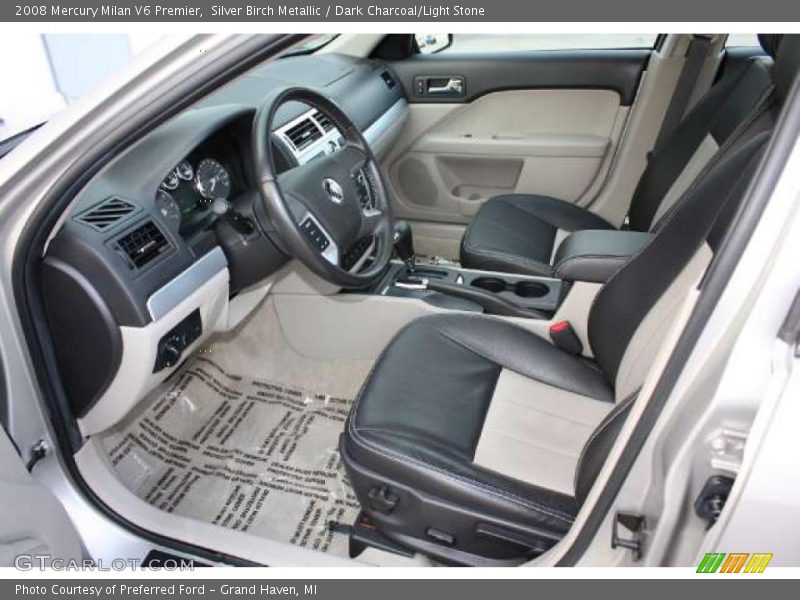 Silver Birch Metallic / Dark Charcoal/Light Stone 2008 Mercury Milan V6 Premier