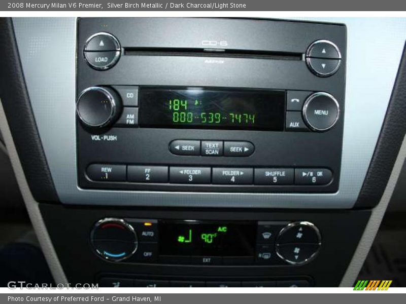 Silver Birch Metallic / Dark Charcoal/Light Stone 2008 Mercury Milan V6 Premier