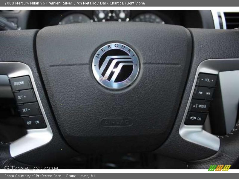 Silver Birch Metallic / Dark Charcoal/Light Stone 2008 Mercury Milan V6 Premier