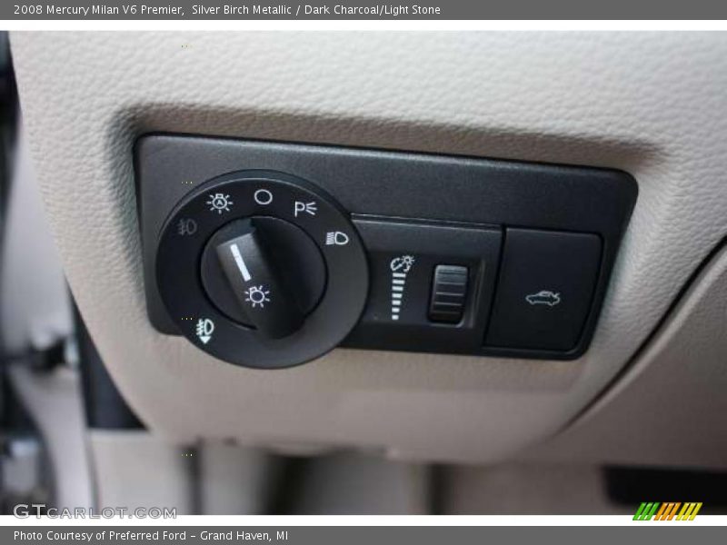 Silver Birch Metallic / Dark Charcoal/Light Stone 2008 Mercury Milan V6 Premier