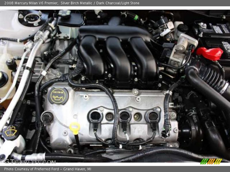 Silver Birch Metallic / Dark Charcoal/Light Stone 2008 Mercury Milan V6 Premier