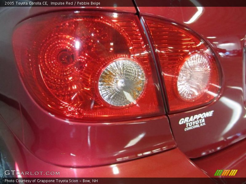 Impulse Red / Pebble Beige 2005 Toyota Corolla CE