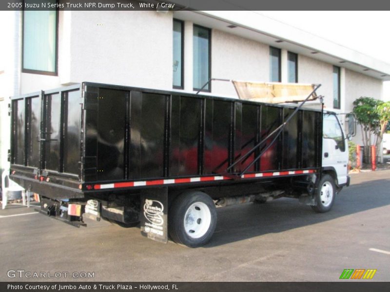 White / Gray 2005 Isuzu N Series Truck NPR Dump Truck