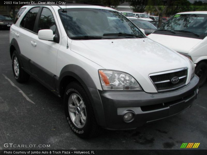 Clear White / Gray 2003 Kia Sorento EX