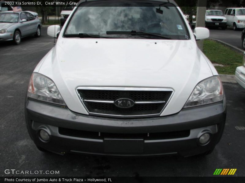 Clear White / Gray 2003 Kia Sorento EX