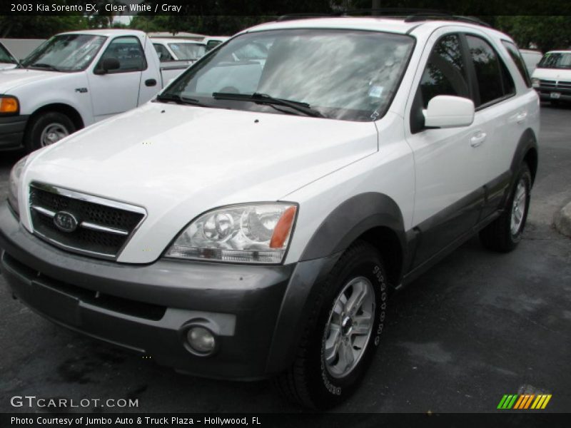 Clear White / Gray 2003 Kia Sorento EX