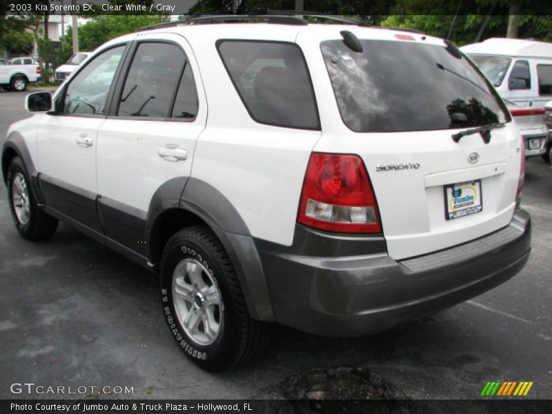 Clear White / Gray 2003 Kia Sorento EX