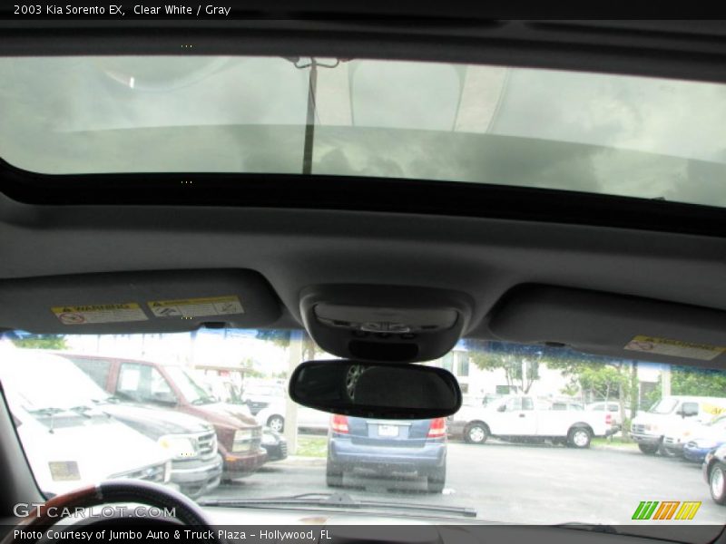 Clear White / Gray 2003 Kia Sorento EX