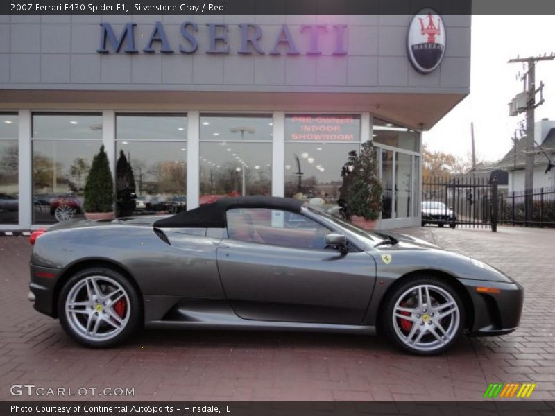 Silverstone Gray / Red 2007 Ferrari F430 Spider F1