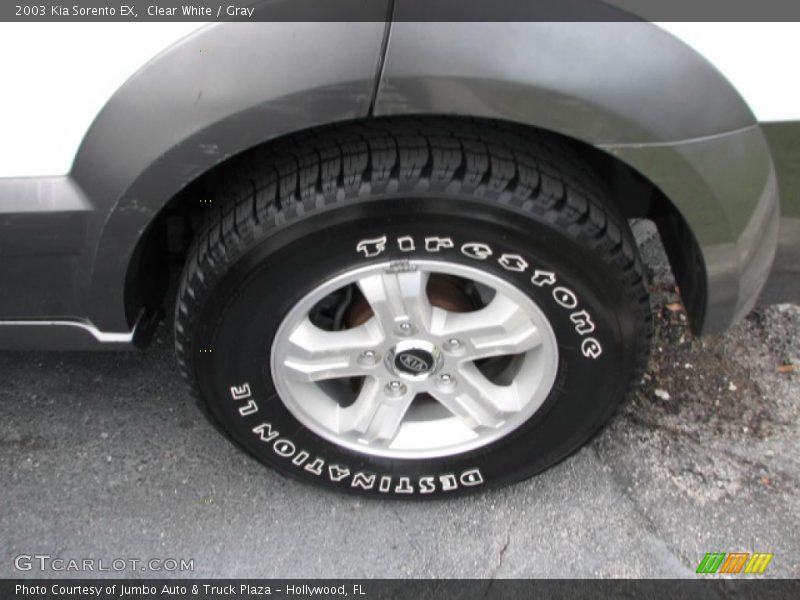 Clear White / Gray 2003 Kia Sorento EX