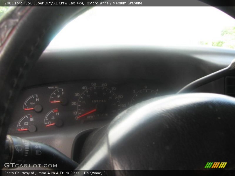 Oxford White / Medium Graphite 2001 Ford F350 Super Duty XL Crew Cab 4x4