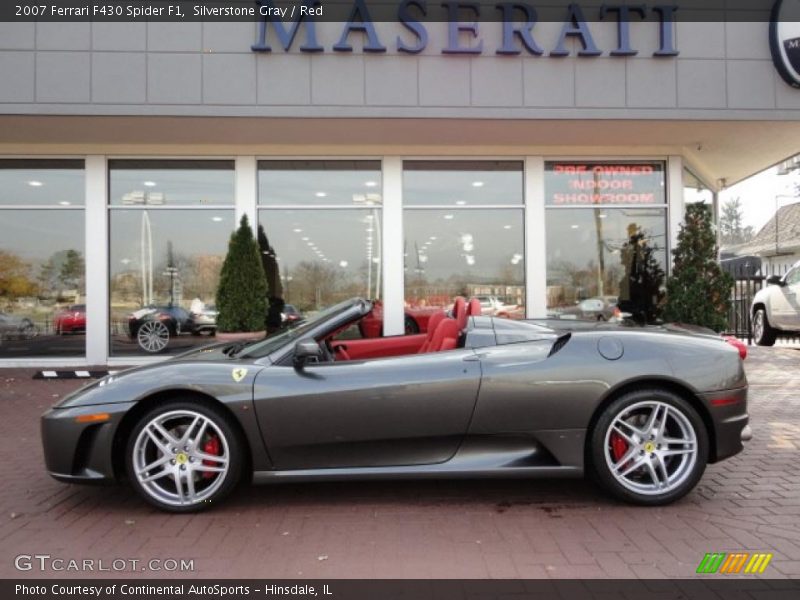 Silverstone Gray / Red 2007 Ferrari F430 Spider F1