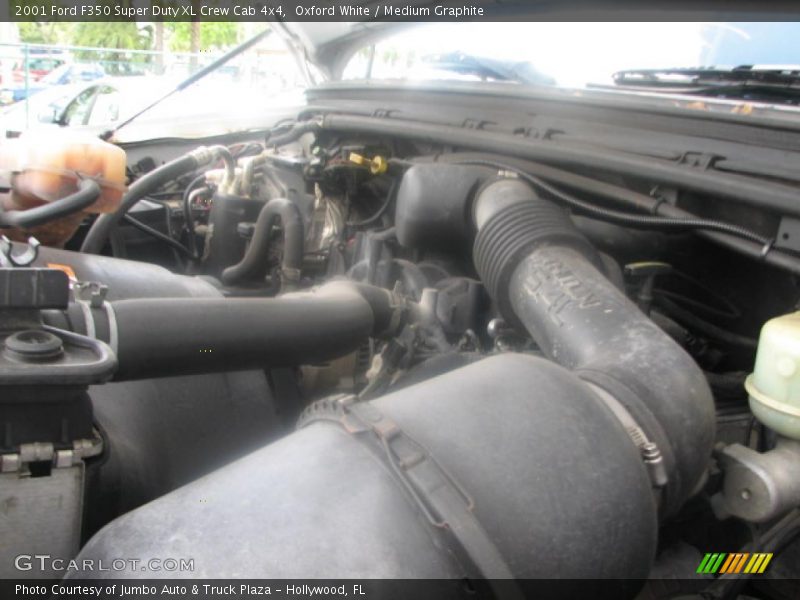 Oxford White / Medium Graphite 2001 Ford F350 Super Duty XL Crew Cab 4x4