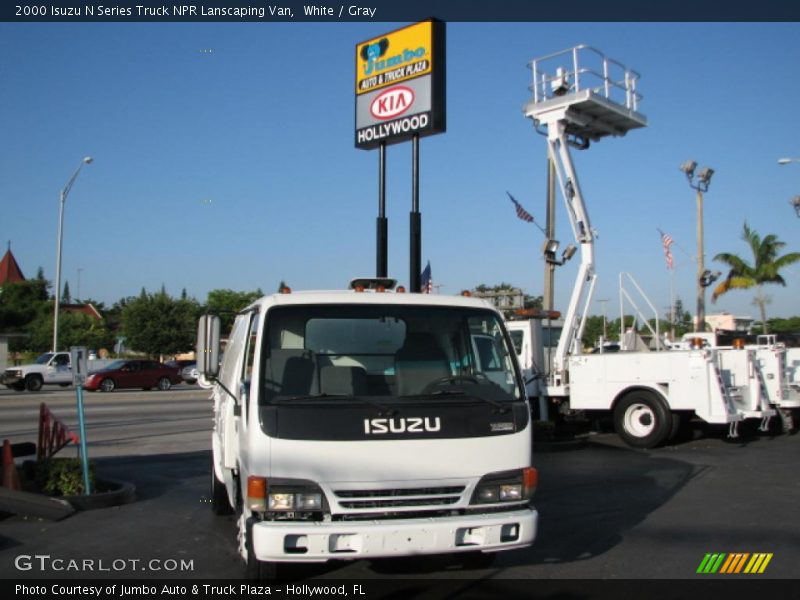 White / Gray 2000 Isuzu N Series Truck NPR Lanscaping Van