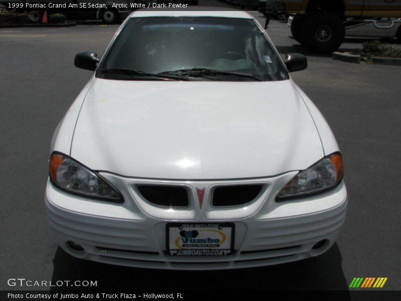 Arctic White / Dark Pewter 1999 Pontiac Grand Am SE Sedan
