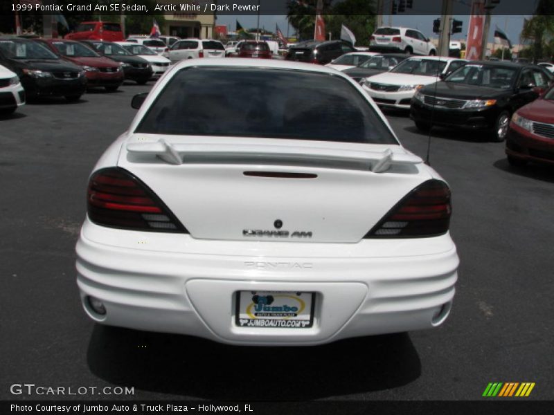 Arctic White / Dark Pewter 1999 Pontiac Grand Am SE Sedan