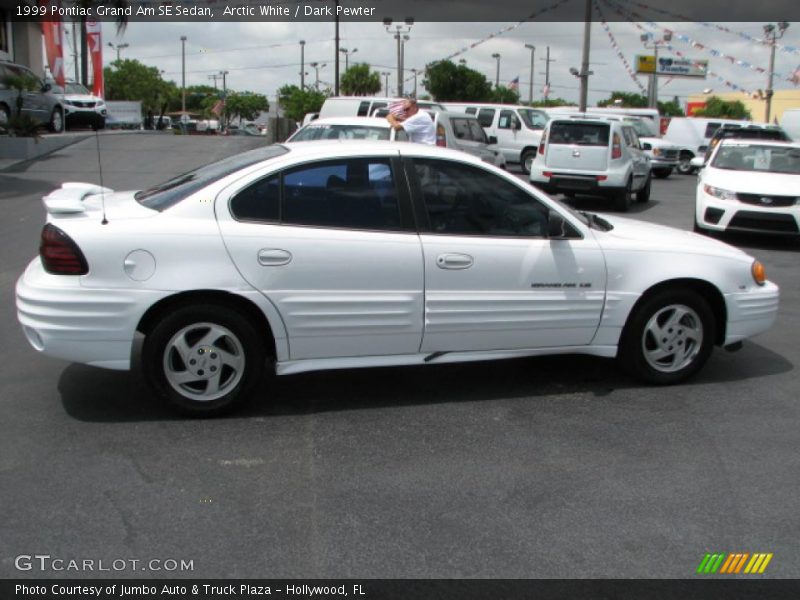 Arctic White / Dark Pewter 1999 Pontiac Grand Am SE Sedan