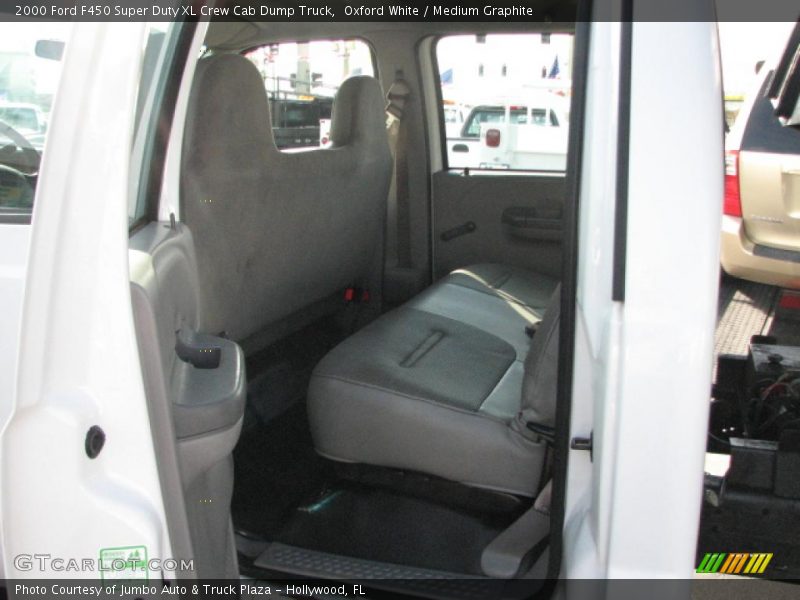 Oxford White / Medium Graphite 2000 Ford F450 Super Duty XL Crew Cab Dump Truck