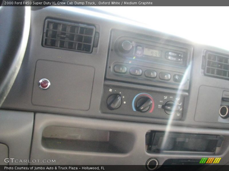 Oxford White / Medium Graphite 2000 Ford F450 Super Duty XL Crew Cab Dump Truck