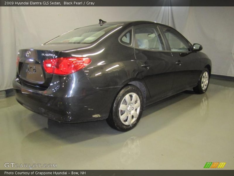 Black Pearl / Gray 2009 Hyundai Elantra GLS Sedan