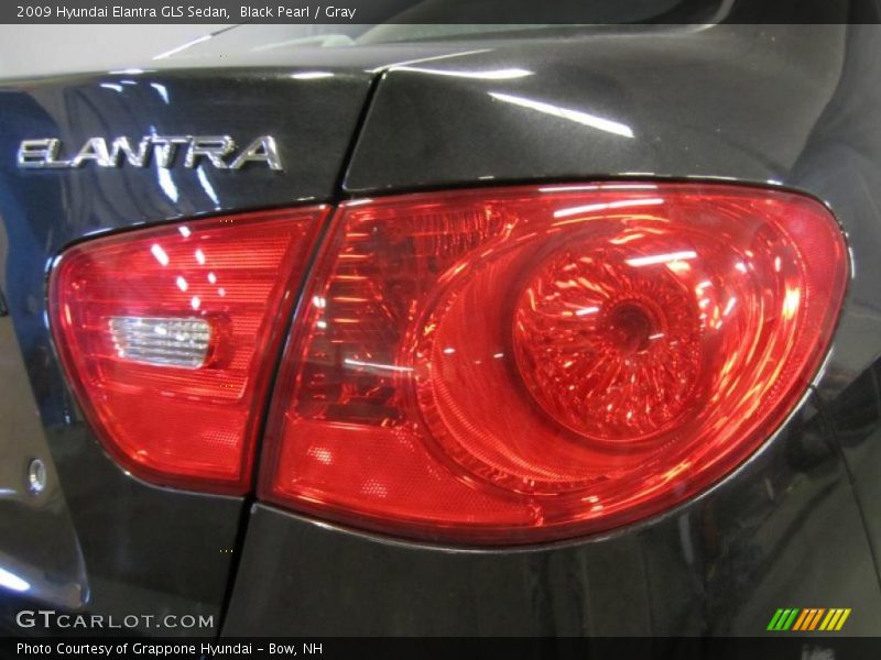 Black Pearl / Gray 2009 Hyundai Elantra GLS Sedan