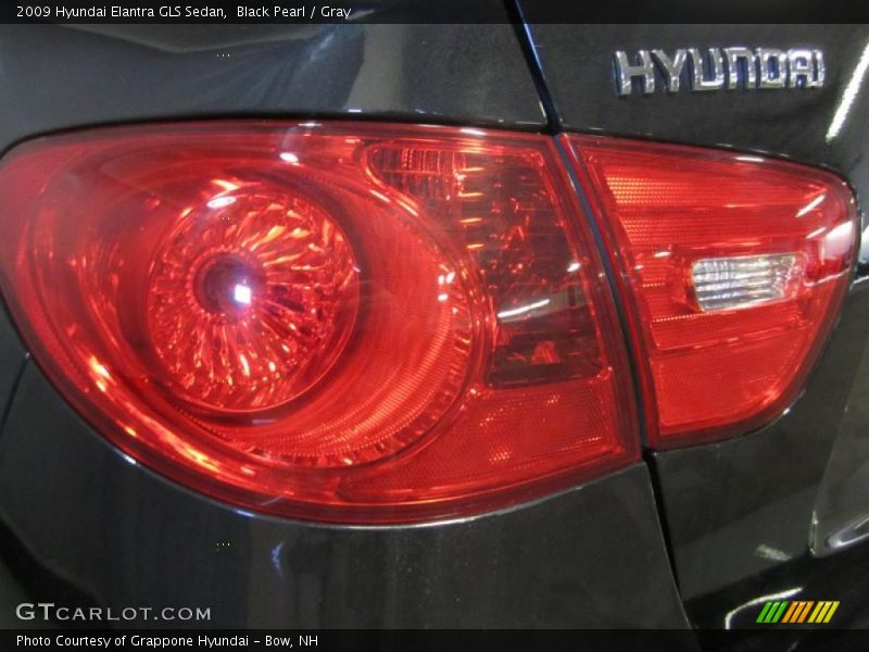 Black Pearl / Gray 2009 Hyundai Elantra GLS Sedan