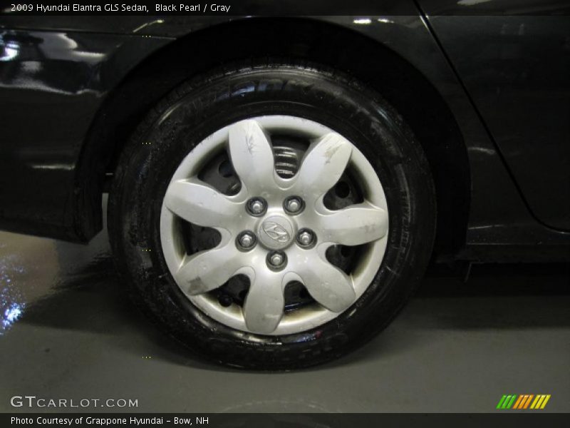 Black Pearl / Gray 2009 Hyundai Elantra GLS Sedan